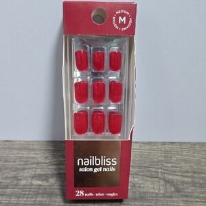 Dashing Diva NailBliss Salon Gel Nails Medium Length Brand New  - Red